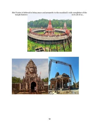 58
Shri Yantra is believed to bring peace and prosperity to the mankind.I wish completion of the
temple bestows peace of mind and brings plethora of happiness ‘n’ smiles to all of us…
 