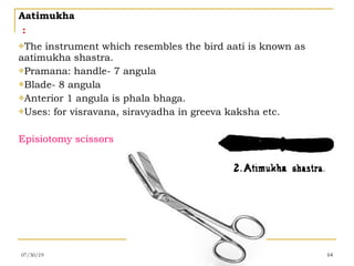 Yantra and shastra (surgical instruments) | PPT