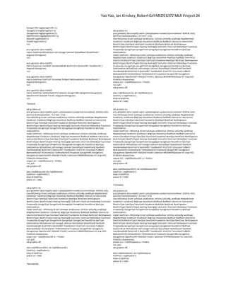 Yao Yao, Ian Kinskey,RobertGill MSDS6372 MLR Project 24
GarageYrBltl=log(GarageYrBlt+1);
GarageCarsl=log(GarageCars+1);
GarageAreal=log(GarageArea+1);
OpenPorchSFl=log(OpenPorchSF+1);
MoSoldl=log(MoSold+1);
YrSoldl=log(YrSold+1);
run;
proc sgscatter data=imp502;
matrix SalePricel MSSubClassl LotFrontagel LotAreal OverallQuall OverallCondl /
diagonal=(histogram) ;
run;
proc sgscatter data=imp502;
matrix SalePricel YearBuiltl YearRemodAddl BsmtFinSF1l BsmtUnfSFl TotalBsmtSFl /
diagonal=(histogram) ;
run;
proc sgscatter data=imp502;
matrix SalePricel X1stFlrSFl GrLivAreal FullBathl BedroomAbvGrl KitchenAbvGrl /
diagonal=(histogram) ;
run;
proc sgscatter data=imp502;
matrix SalePricel TotRmsAbvGrdl Fireplacesl GarageYrBltl GarageCarslGarageAreal
OpenPorchSFl MoSoldl YrSoldl / diagonal=(histogram) ;
run;
*forward;
ods graphics on;
proc glmselect data=imp502 seed=1 plots(stepAxis=number)=(criterionPanel ASEPlot ASE);
partition fraction(validate = 0.3 test = 0.2);
class MSZoning Street LotShape LandContour Utilities LotConfig LandSlope Neighborhood
Condition1 Condition2 BldgType HouseStyle RoofStyle RoofMatl Exterior1st Exterior2nd
MasVnrType ExterQual ExterCond Foundation BsmtQual BsmtCond BsmtExposure
BsmtFinType1 BsmtFinType2 Heating HeatingQC CentralAir Electrical KitchenQual Functional
FireplaceQu GarageType GarageFinish GarageQual GarageCond PavedDrive SaleType
SaleCondition;
model SalePricel = MSZoning Street LotShape LandContour Utilities LotConfig LandSlope
Neighborhood Condition1 Condition2 BldgType HouseStyle RoofStyle RoofMatl Exterior1st
Exterior2nd MasVnrType ExterQual ExterCond Foundation BsmtQual BsmtCond BsmtExposure
BsmtFinType1 BsmtFinType2 Heating HeatingQC CentralAir Electrical KitchenQual Functional
FireplaceQu GarageType GarageFinish GarageQual GarageCond PavedDrive SaleType
SaleCondition MSSubClassl LotFrontagel LotAreal OverallQuall OverallCondl YearBuiltl
YearRemodAddl BsmtFinSF1l BsmtUnfSFl TotalBsmtSFl X1stFlrSFl GrLivAreal FullBathl
BedroomAbvGrl KitchenAbvGrl TotRmsAbvGrdl Fireplacesl GarageYrBltl GarageCarsl
GarageAreal OpenPorchSFl MoSoldl YrSoldl / selection=FORWARD(choose=CV stop=AIC)
CVdetails showpvalues;
output out = imp50forward p = Predict;
run; quit;
ods graphics off;
data imp50forward2; set imp50forward;
SalePrice = exp(Predict)-1;
keep id SalePrice;
where id > 1460;
;
ods graphics on;
proc glmselect data=imp502 seed=1 plots(stepAxis=number)=(criterionPanel ASEPlot ASE);
class MSZoning Street LotShape LandContour Utilities LotConfig LandSlope Neighborhood
Condition1 Condition2 BldgType HouseStyle RoofStyle RoofMatl Exterior1st Exterior2nd
MasVnrType ExterQual ExterCond Foundation BsmtQual BsmtCond BsmtExposure
BsmtFinType1 BsmtFinType2 Heating HeatingQC CentralAir Electrical KitchenQual Functional
FireplaceQu GarageType GarageFinish GarageQual GarageCond PavedDrive SaleType
SaleCondition;
model SalePricel = MSZoning Street LotShape LandContour Utilities LotConfig LandSlope
Neighborhood Condition1 Condition2 BldgType HouseStyle RoofStyle RoofMatl Exterior1st
Exterior2nd MasVnrType ExterQual ExterCond Foundation BsmtQual BsmtCond BsmtExposure
BsmtFinType1 BsmtFinType2 Heating HeatingQC CentralAir Electrical KitchenQual Functional
FireplaceQu GarageType GarageFinish GarageQual GarageCond PavedDrive SaleType
SaleCondition MSSubClassl LotFrontagel LotAreal OverallQuall OverallCondl YearBuiltl
YearRemodAddl BsmtFinSF1l BsmtUnfSFl TotalBsmtSFl X1stFlrSFl GrLivAreal FullBathl
BedroomAbvGrl KitchenAbvGrl TotRmsAbvGrdl Fireplacesl GarageYrBltl GarageCarsl
GarageAreal OpenPorchSFl MoSoldl YrSoldl / selection=FORWARD(choose=CV stop=AIC)
CVdetails showpvalues;
output out = imp50forwardCV p = Predict;
run; quit;
ods graphics off;
data imp50forwardCV2; set imp50forwardCV;
SalePrice = exp(Predict)-1;
keep id SalePrice;
where id > 1460;
;
*BACKWARD;
ods graphics on;
proc glmselect data=imp502 seed=1 plots(stepAxis=number)=(criterionPanel ASEPlot ASE);
partition fraction(validate = 0.3 test = 0.2);
class MSZoning Street LotShape LandContour Utilities LotConfig LandSlope Neighborhood
Condition1 Condition2 BldgType HouseStyle RoofStyle RoofMatl Exterior1st Exterior2nd
MasVnrType ExterQual ExterCond Foundation BsmtQual BsmtCond BsmtExposure
BsmtFinType1 BsmtFinType2 Heating HeatingQC CentralAir Electrical KitchenQual Functional
FireplaceQu GarageType GarageFinish GarageQual GarageCond PavedDrive SaleType
SaleCondition;
model SalePricel = MSZoning Street LotShape LandContour Utilities LotConfig LandSlope
Neighborhood Condition1 Condition2 BldgType HouseStyle RoofStyle RoofMatl Exterior1st
Exterior2nd MasVnrType ExterQual ExterCond Foundation BsmtQual BsmtCond BsmtExposure
BsmtFinType1 BsmtFinType2 Heating HeatingQC CentralAir Electrical KitchenQual Functional
FireplaceQu GarageType GarageFinish GarageQual GarageCond PavedDrive SaleType
SaleCondition MSSubClassl LotFrontagel LotAreal OverallQuall OverallCondl YearBuiltl
YearRemodAddl BsmtFinSF1l BsmtUnfSFl TotalBsmtSFl X1stFlrSFl GrLivAreal FullBathl
BedroomAbvGrl KitchenAbvGrl TotRmsAbvGrdl Fireplacesl GarageYrBltl GarageCarsl
GarageAreal OpenPorchSFl MoSoldl YrSoldl / selection=BACKWARD(choose=CV stop=AIC)
CVdetails showpvalues;
output out = imp50backward p = Predict;
run; quit;
ods graphics off;
data imp50backward2; set imp50backward;
SalePrice = exp(Predict)-1;
keep id SalePrice;
where id > 1460;
;
ods graphics on;
proc glmselect data=imp502 seed=1 plots(stepAxis=number)=(criterionPanel ASEPlot ASE);
class MSZoning Street LotShape LandContour Utilities LotConfig LandSlope Neighborhood
Condition1 Condition2 BldgType HouseStyle RoofStyle RoofMatl Exterior1st Exterior2nd
MasVnrType ExterQual ExterCond Foundation BsmtQual BsmtCond BsmtExposure
BsmtFinType1 BsmtFinType2 Heating HeatingQC CentralAir Electrical KitchenQual Functional
FireplaceQu GarageType GarageFinish GarageQual GarageCond PavedDrive SaleType
SaleCondition;
model SalePricel = MSZoning Street LotShape LandContour Utilities LotConfig LandSlope
Neighborhood Condition1 Condition2 BldgType HouseStyle RoofStyle RoofMatl Exterior1st
Exterior2nd MasVnrType ExterQual ExterCond Foundation BsmtQual BsmtCond BsmtExposure
BsmtFinType1 BsmtFinType2 Heating HeatingQC CentralAir Electrical KitchenQual Functional
FireplaceQu GarageType GarageFinish GarageQual GarageCond PavedDrive SaleType
SaleCondition MSSubClassl LotFrontagel LotAreal OverallQuall OverallCondl YearBuiltl
YearRemodAddl BsmtFinSF1l BsmtUnfSFl TotalBsmtSFl X1stFlrSFl GrLivAreal FullBathl
BedroomAbvGrl KitchenAbvGrl TotRmsAbvGrdl Fireplacesl GarageYrBltl GarageCarsl
GarageAreal OpenPorchSFl MoSoldl YrSoldl / selection=BACKWARD(choose=CV stop=AIC)
CVdetails showpvalues;
output out = imp50backwardCV p = Predict;
run; quit;
ods graphics off;
data imp50backwardCV2; set imp50backwardCV;
SalePrice = exp(Predict)-1;
keep id SalePrice;
where id > 1460;
;
*STEPWISE;
ods graphics on;
proc glmselect data=imp502 seed=1 plots(stepAxis=number)=(criterionPanel ASEPlot ASE);
partition fraction(validate = 0.3 test = 0.2);
class MSZoning Street LotShape LandContour Utilities LotConfig LandSlope Neighborhood
Condition1 Condition2 BldgType HouseStyle RoofStyle RoofMatl Exterior1st Exterior2nd
MasVnrType ExterQual ExterCond Foundation BsmtQual BsmtCond BsmtExposure
BsmtFinType1 BsmtFinType2 Heating HeatingQC CentralAir Electrical KitchenQual Functional
FireplaceQu GarageType GarageFinish GarageQual GarageCond PavedDrive SaleType
SaleCondition;
model SalePricel = MSZoning Street LotShape LandContour Utilities LotConfig LandSlope
Neighborhood Condition1 Condition2 BldgType HouseStyle RoofStyle RoofMatl Exterior1st
Exterior2nd MasVnrType ExterQual ExterCond Foundation BsmtQual BsmtCond BsmtExposure
BsmtFinType1 BsmtFinType2 Heating HeatingQC CentralAir Electrical KitchenQual Functional
FireplaceQu GarageType GarageFinish GarageQual GarageCond PavedDrive SaleType
SaleCondition MSSubClassl LotFrontagel LotAreal OverallQuall OverallCondl YearBuiltl
YearRemodAddl BsmtFinSF1l BsmtUnfSFl TotalBsmtSFl X1stFlrSFl GrLivAreal FullBathl
BedroomAbvGrl KitchenAbvGrl TotRmsAbvGrdl Fireplacesl GarageYrBltl GarageCarsl
GarageAreal OpenPorchSFl MoSoldl YrSoldl / selection=STEPWISE(choose=CV stop=AIC)
CVdetails showpvalues;
output out = imp50stepwise p = Predict;
run; quit;
ods graphics off;
data imp50stepwise2; set imp50stepwise;
SalePrice = exp(Predict)-1;
keep id SalePrice;
where id > 1460;
;
 