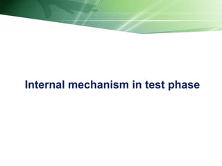 Internal mechanism in test phase 