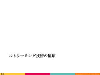 Copyright (C) 2013 DeNA Co.,Ltd. All Rights Reserved.
ストリーミング技術の種類
 