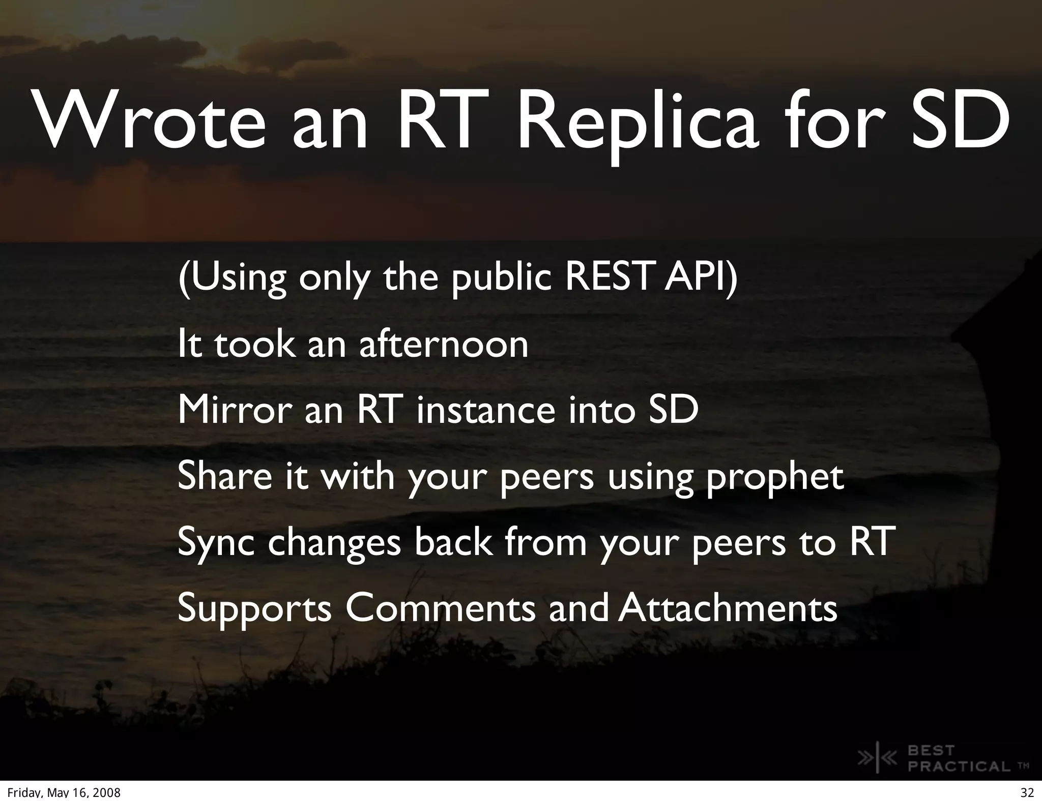 Prophet - A peer to peer replicated disconnected database