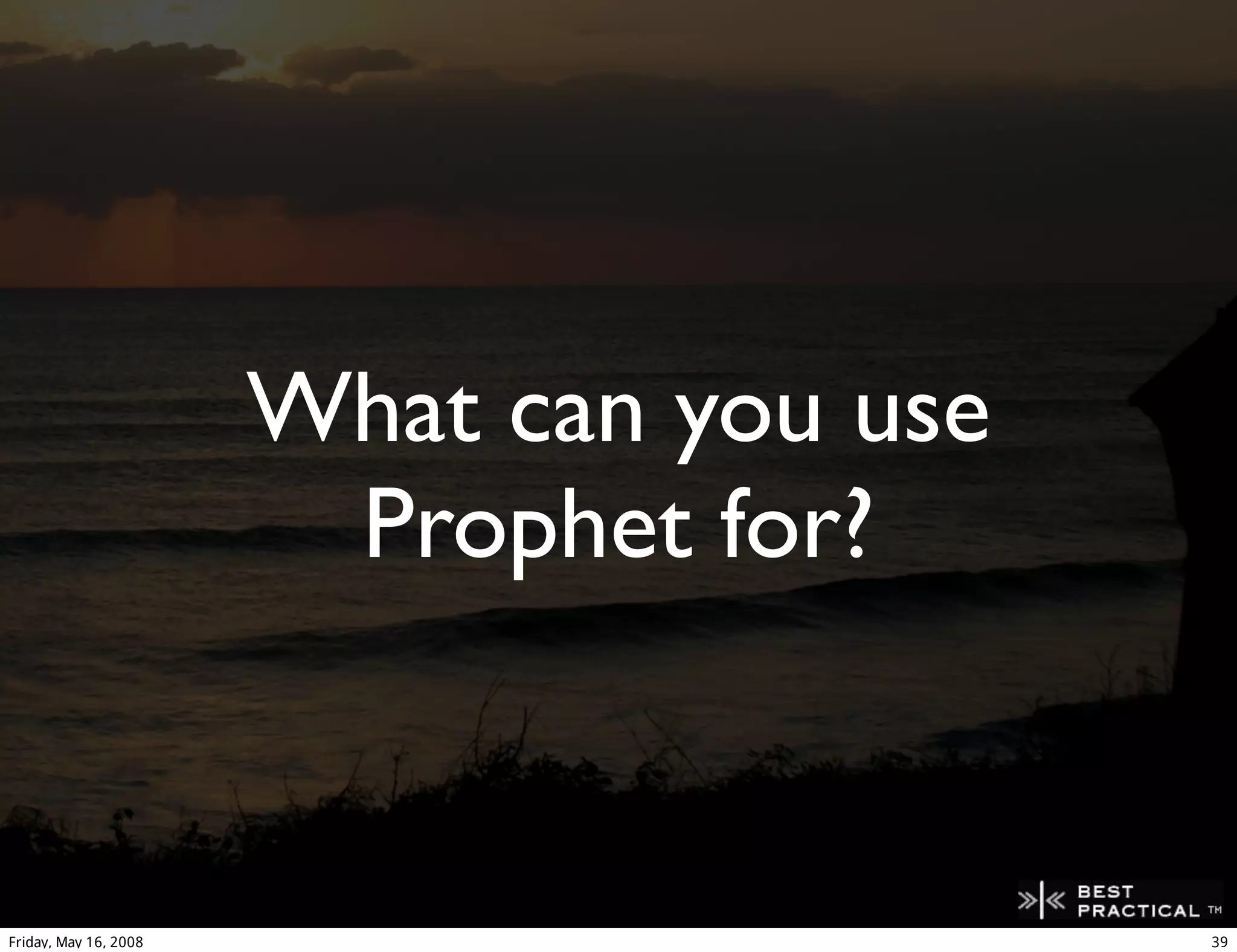 Prophet - A peer to peer replicated disconnected database