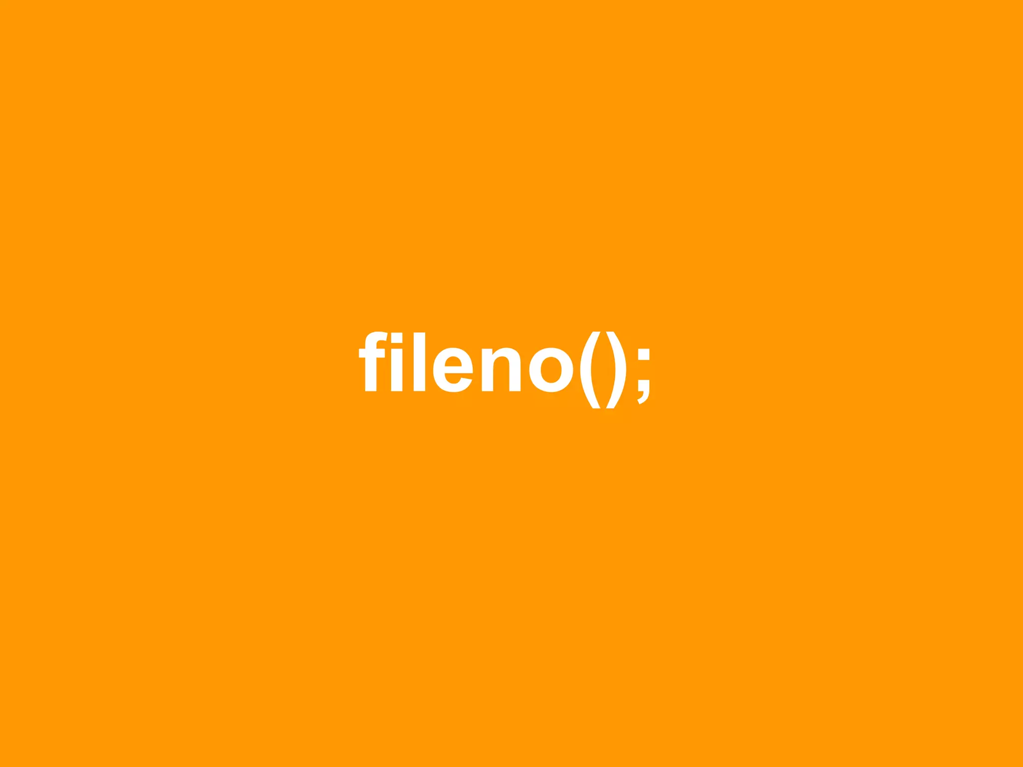 fileno();
 