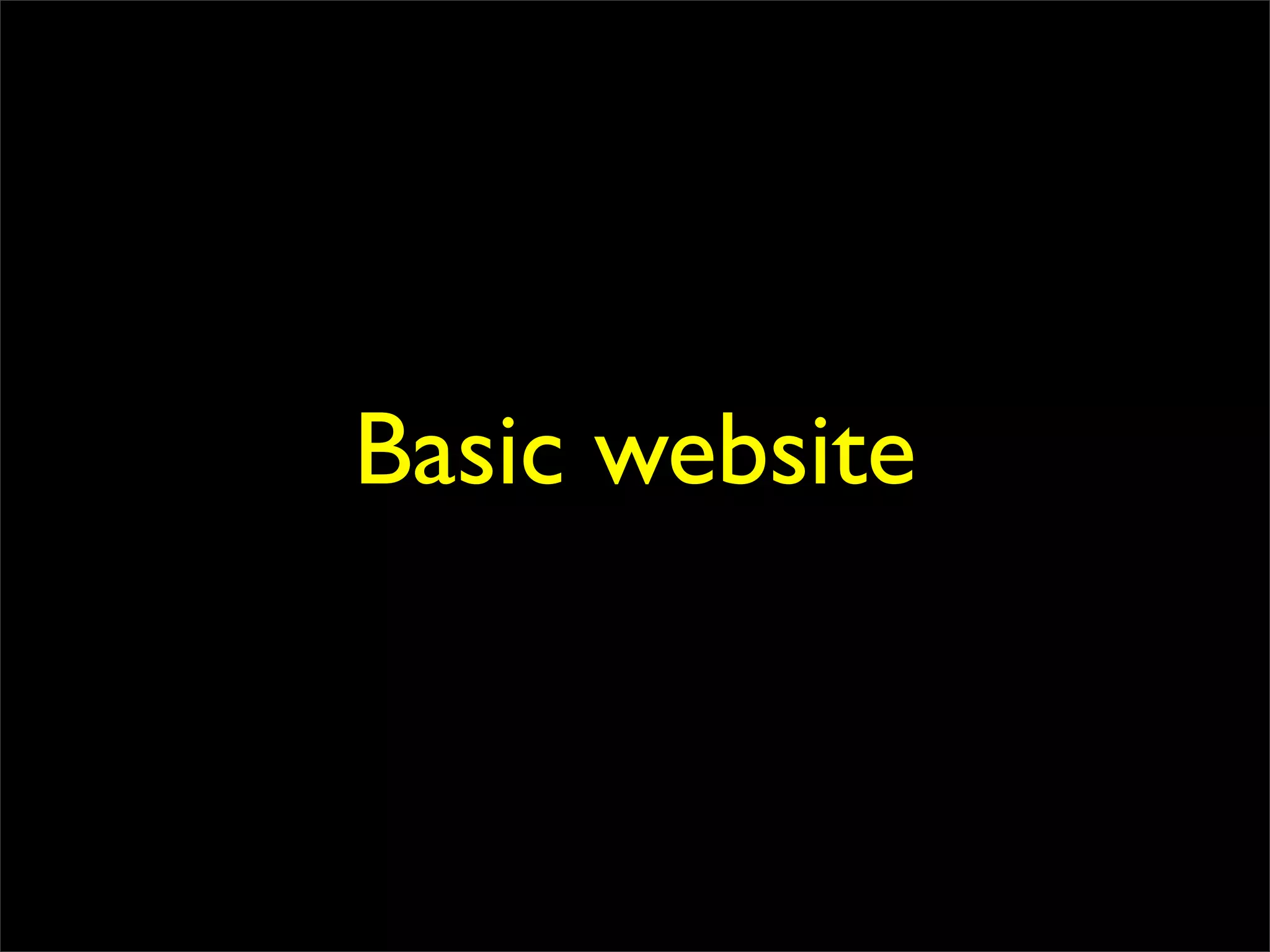 Basic website
 