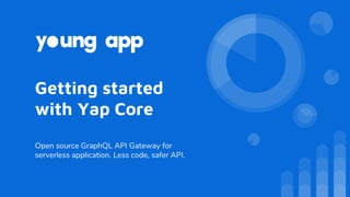 Getting started
with Yap Core
Open source GraphQL API Gateway for
serverless application. Less code, safer API.
 