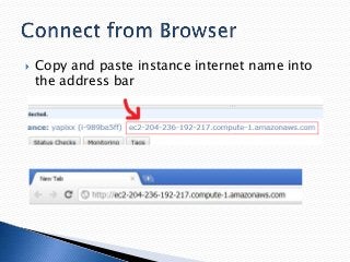 

Copy and paste instance internet name into
the address bar

 
