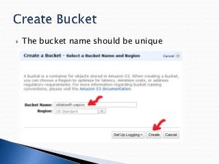 

The bucket name should be unique

 
