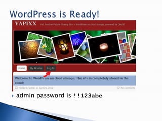  admin password is !!123abc
 