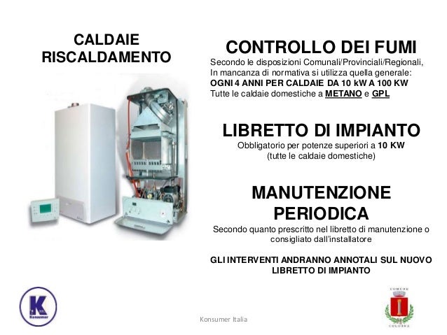 Libretto di impianto e manutenzione caldaie Controllo fumi caldaia obbligatorio
