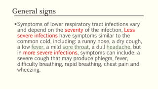 Lower Respiratory Tract Infections Presentation | PPTX