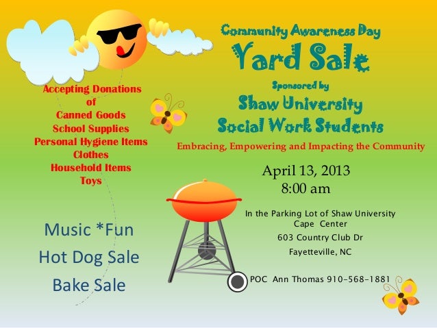 yard sale flyer landscape