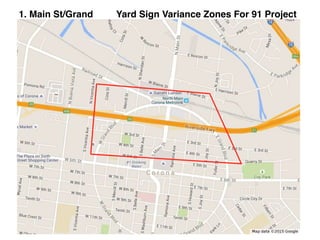 Yard Sign Variance for SR91Project 