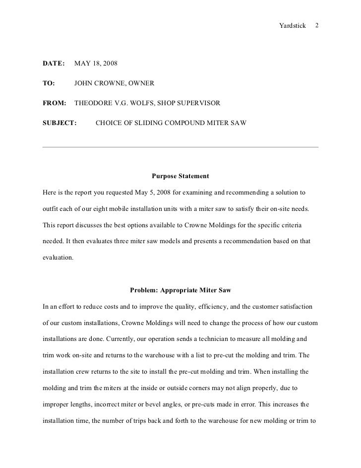 Which writing approach is typically used when writing a yardstick report? image