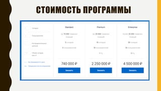 СТОИМОСТЬ ПРОГРАММЫ
 