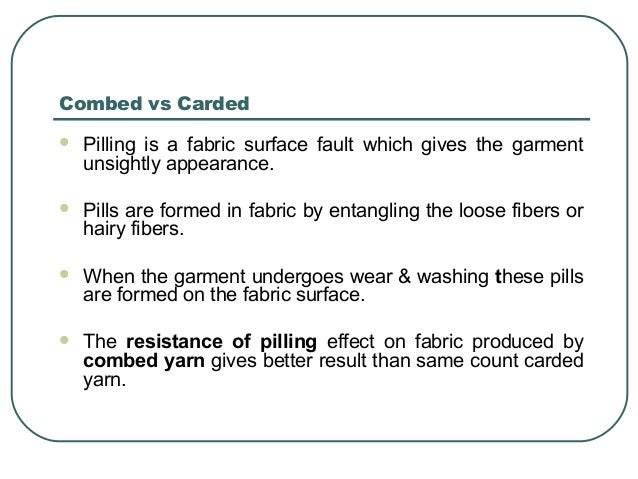 Guidelines for selection of yarn