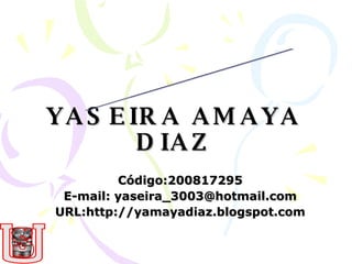 YASEIRA AMAYA DIAZ Código:200817295 E-mail: yaseira_3003@hotmail.com URL:http://yamayadiaz.blogspot.com EL PARADIGMA DE LA PROPIEDAD INTELECTUAL por RICHARD STALLMAN 