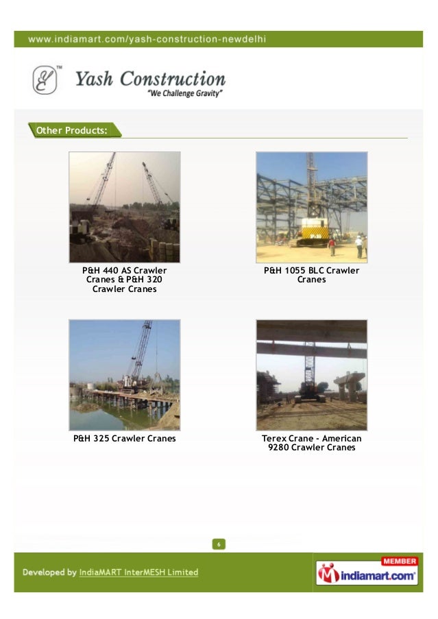 M/s Yash Construction, New Delhi, New Delhi, Demag Crawler Crane (1200