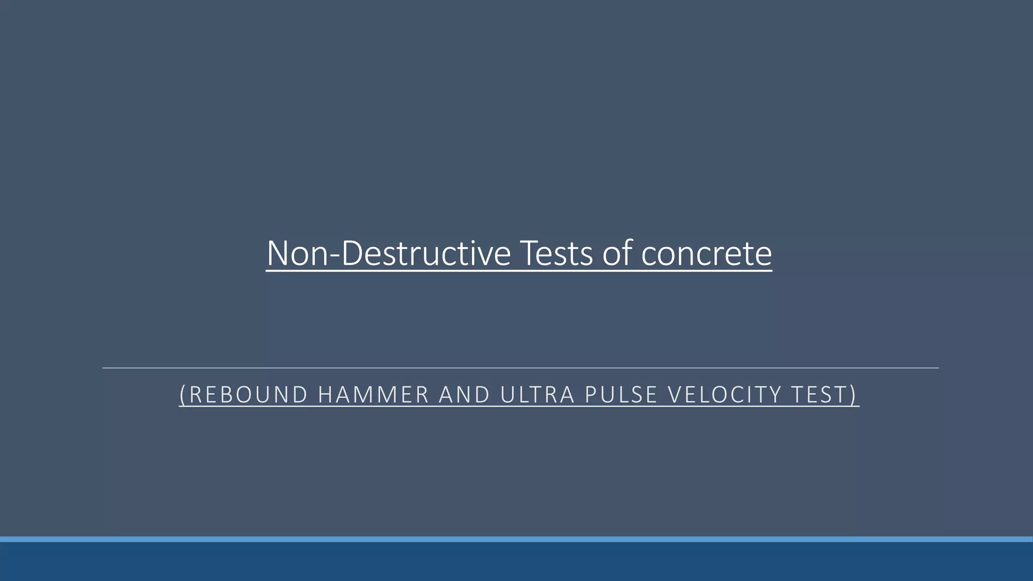 Rebound hammer & UPV- Non destructive test. Concrete NDT. Civil ...