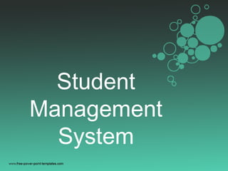 Student management system project report c++ | PPT