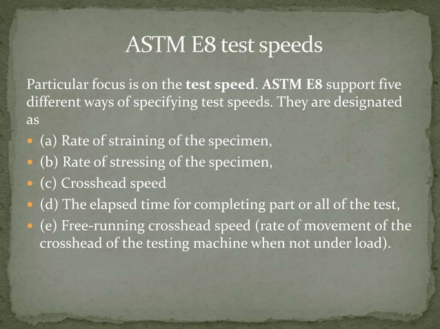 Tensile Testing ASTM E8 | PPTX | Physics | Science