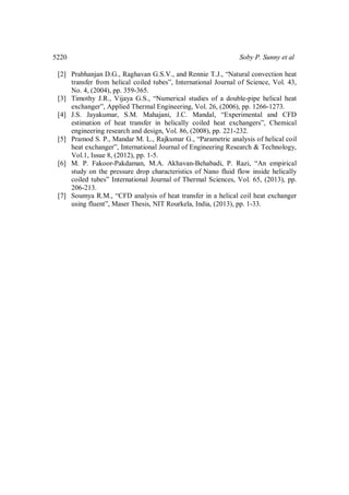 Numerical Simulation of a Tube in Tube Helical Coiled Heat Exchanger ...