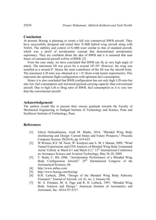 Aerodynamic Study of Blended Wing Body | PDF