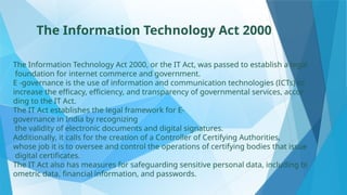 Comprehensive Overview of E-Governance: Technology, Legal Framework ...