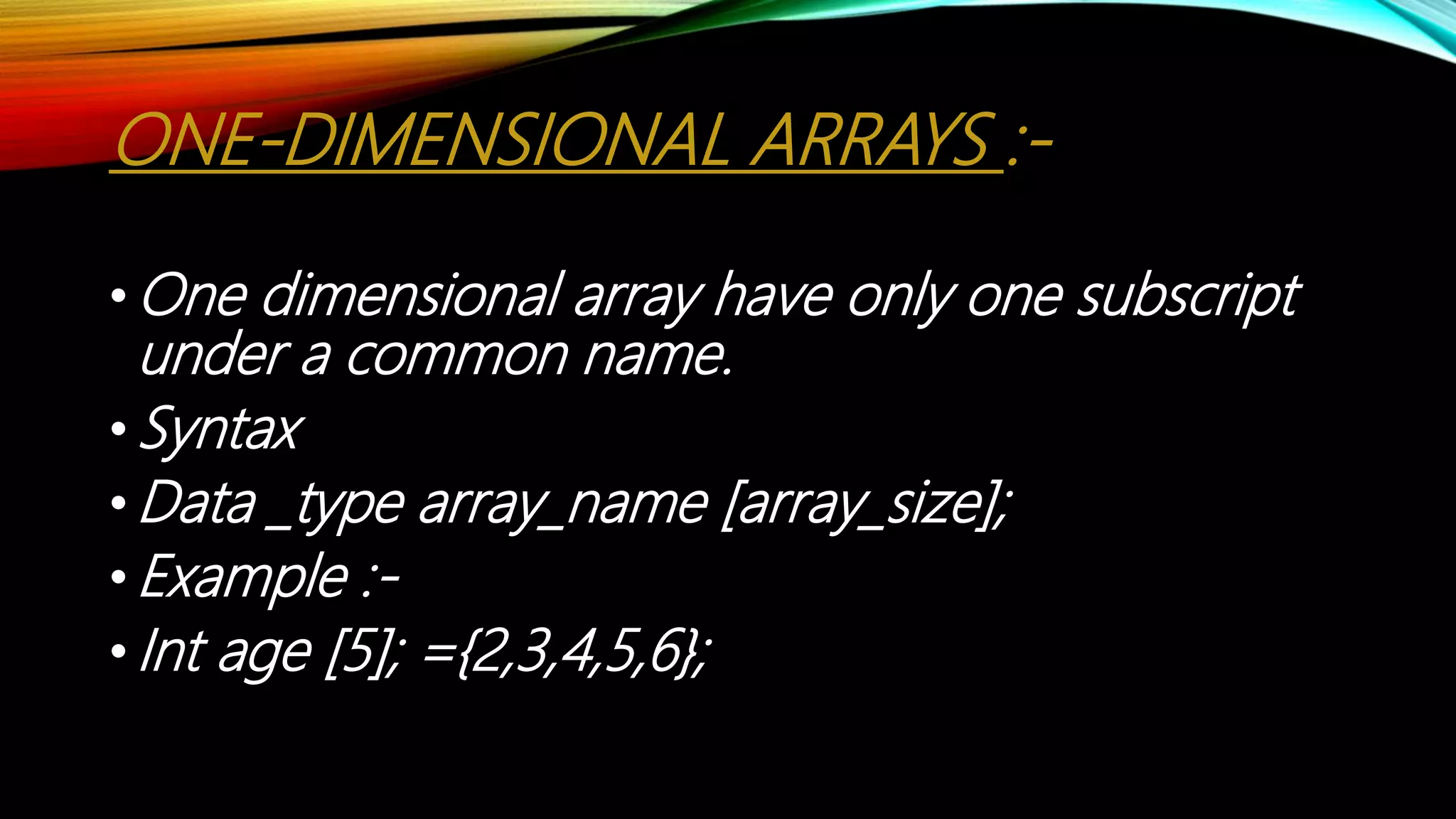Array in c programming | PPT