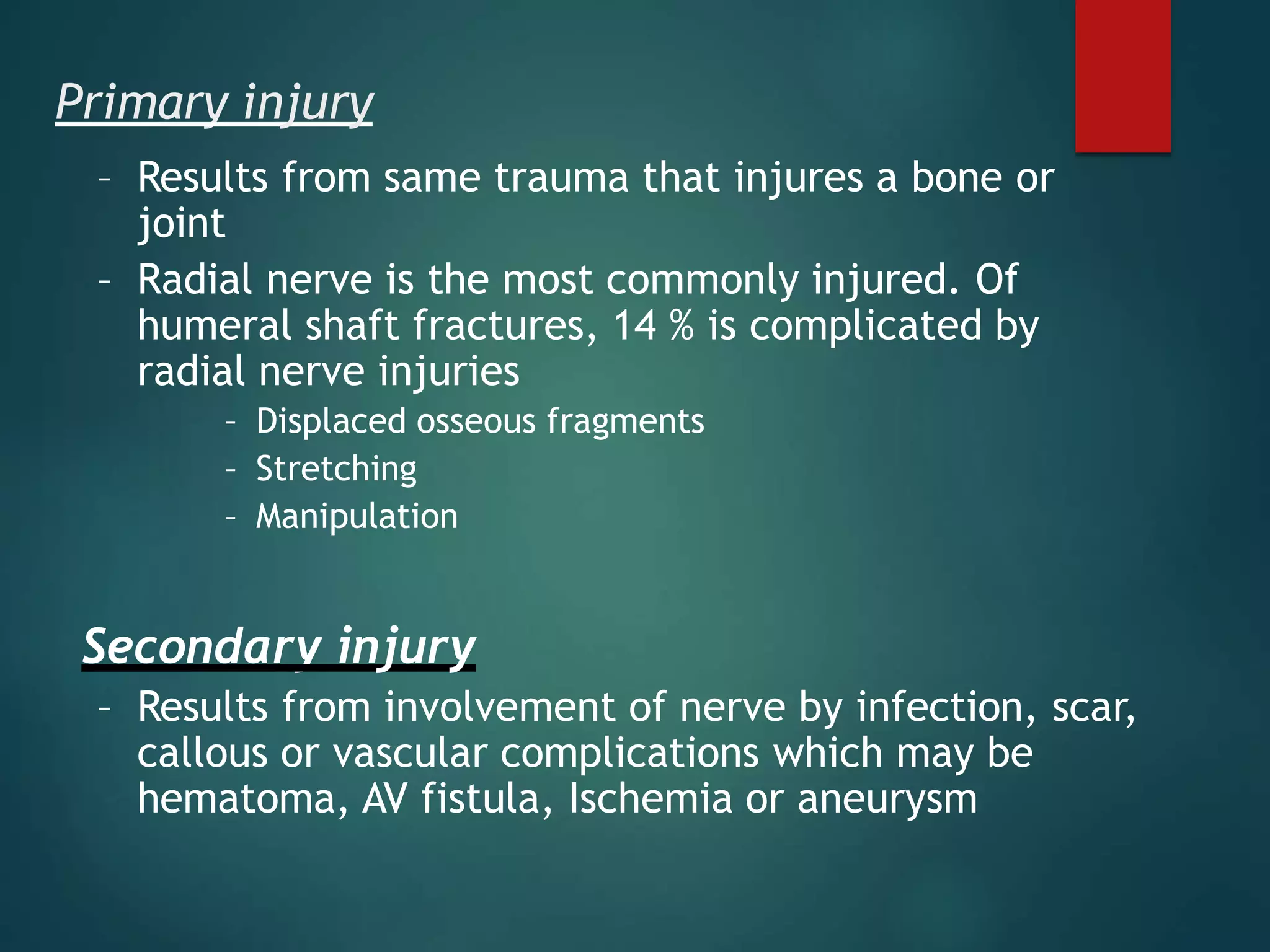 peripheral nerve injury concepts and management | PPTX