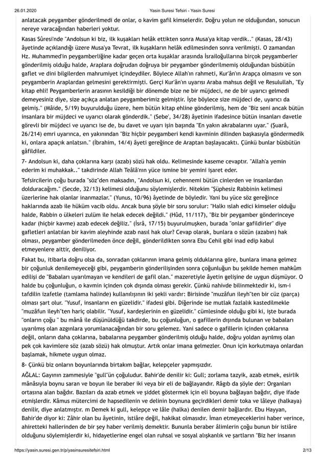 SAFF SURESI TEFSIRI intelligence overview