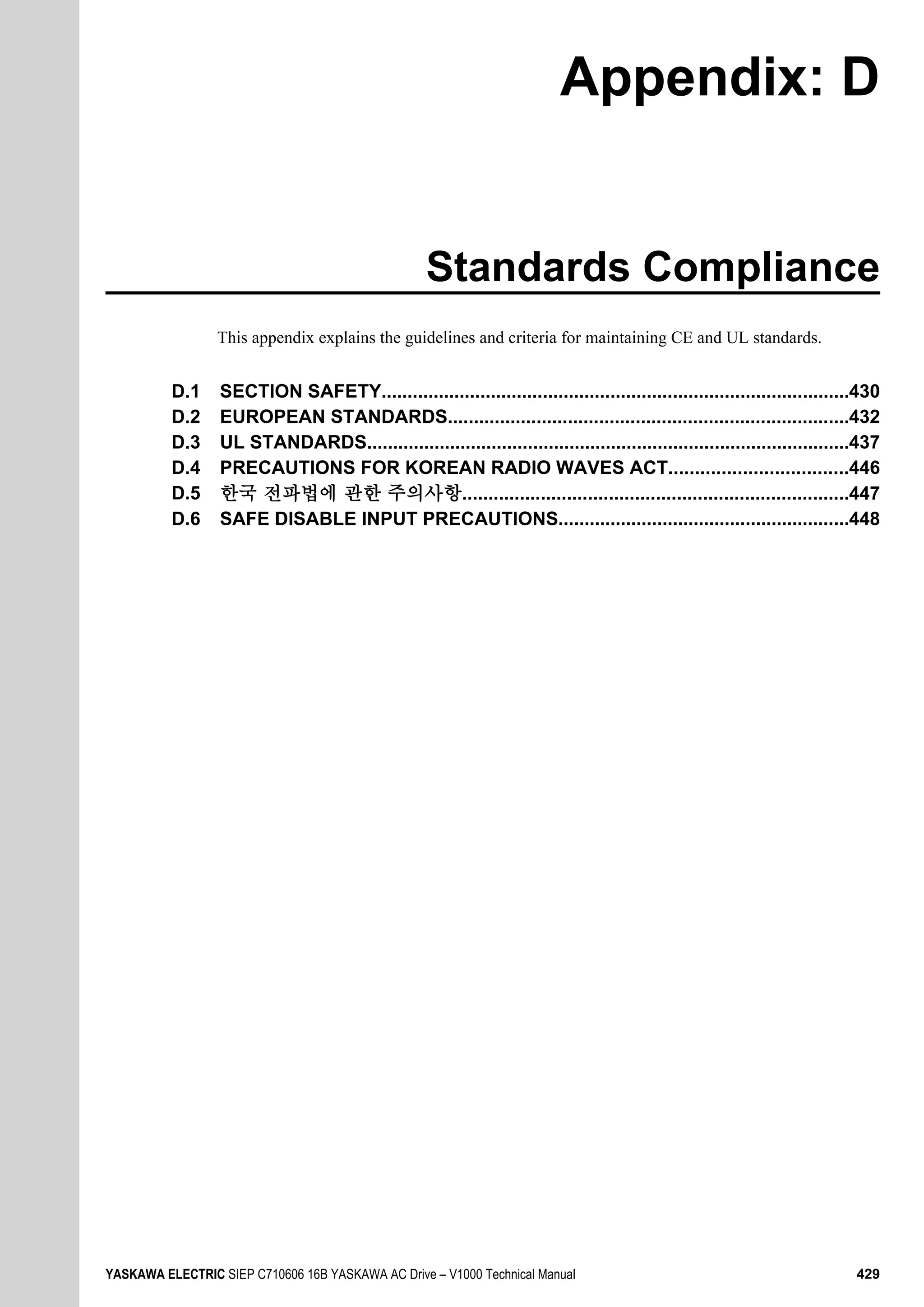 Yaskawa V1000 Instuction Manuel
