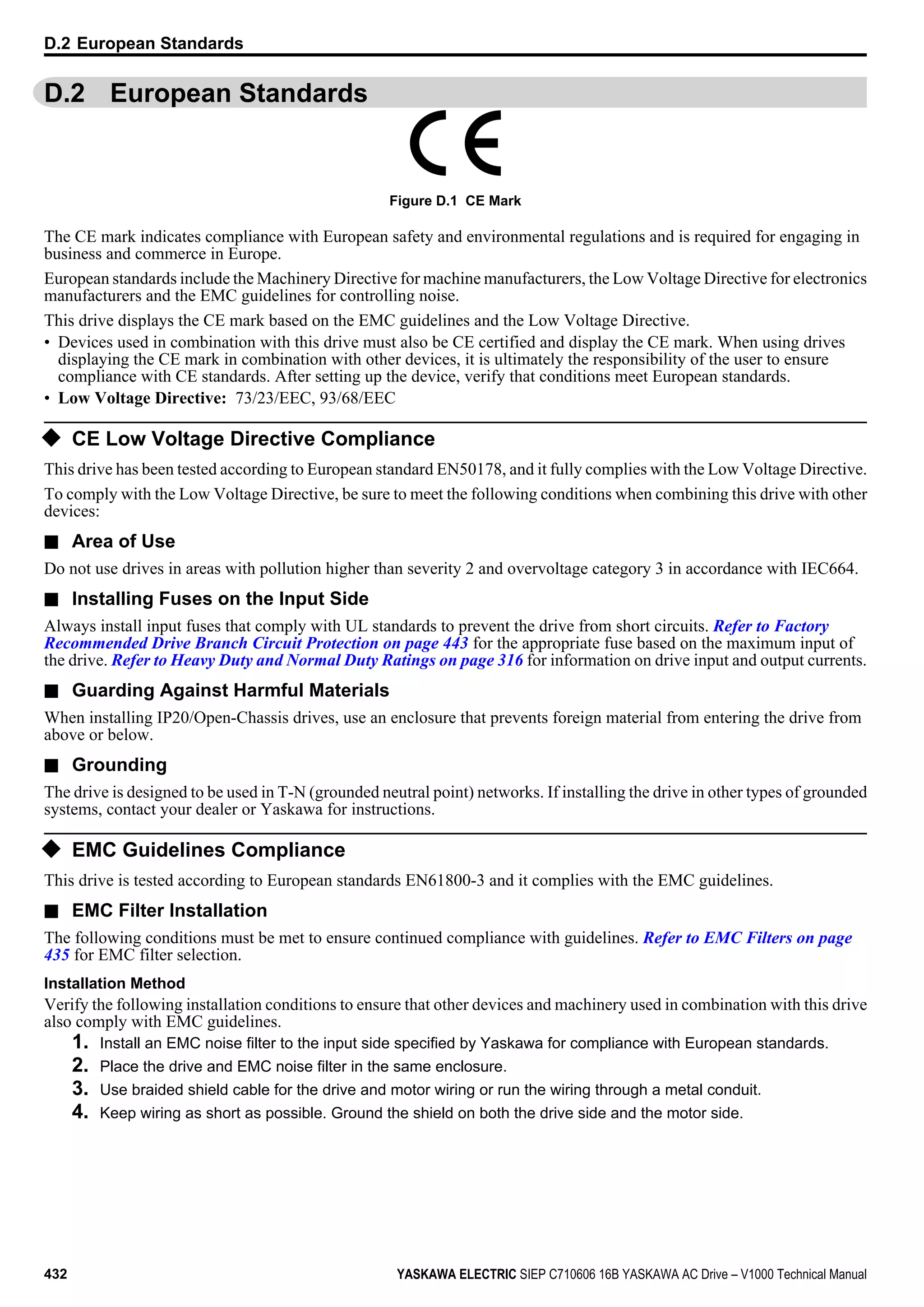 Yaskawa V1000 Instuction Manuel