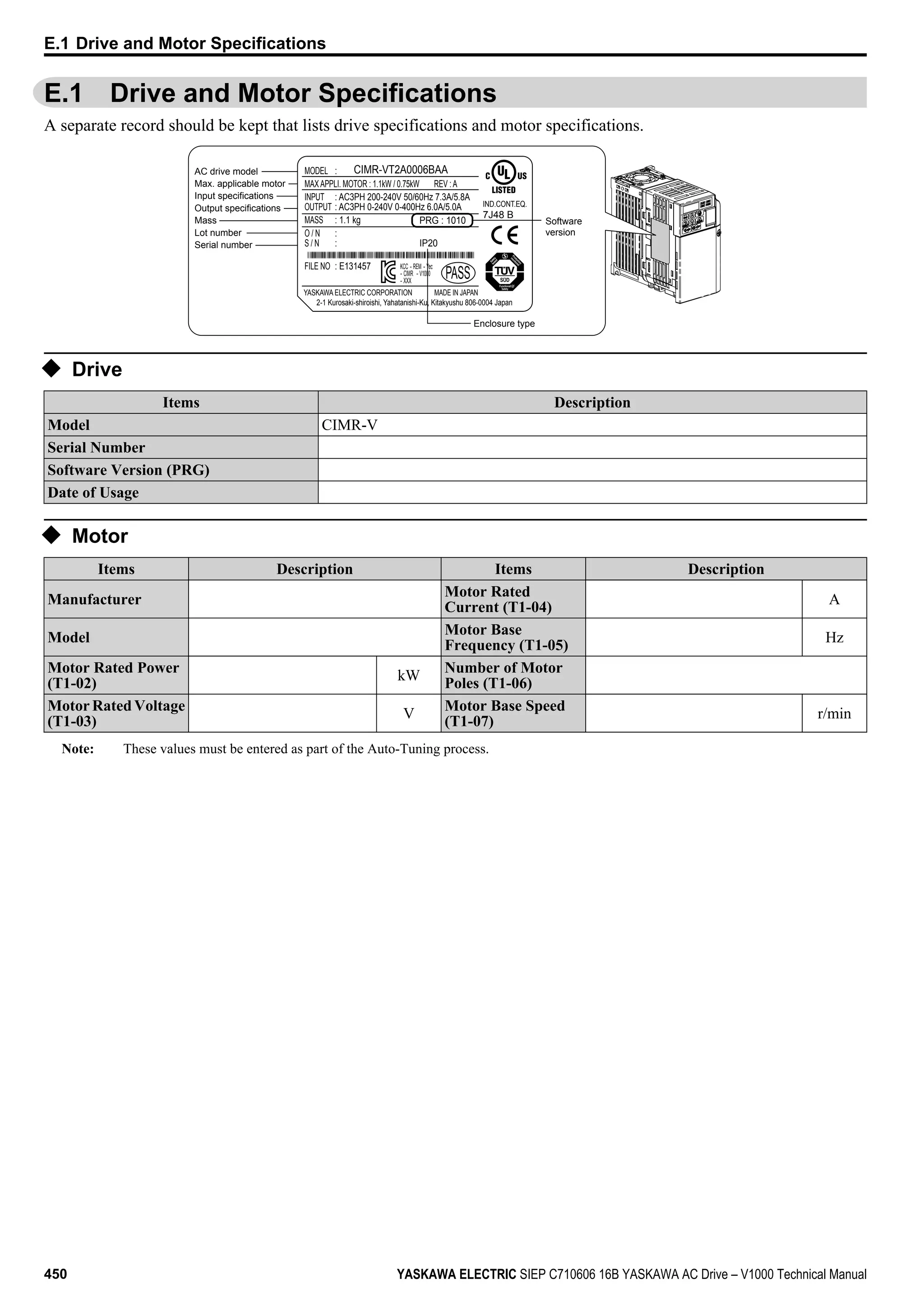 Yaskawa V1000 Instuction Manuel