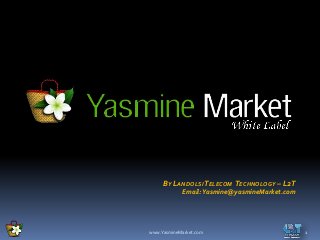 BY LANDOLSI TELECOM TECHNOLOGY – L2T
            Email: Yasmine@yasmineMarket.com




www.YasmineMarket.com                          1
 
