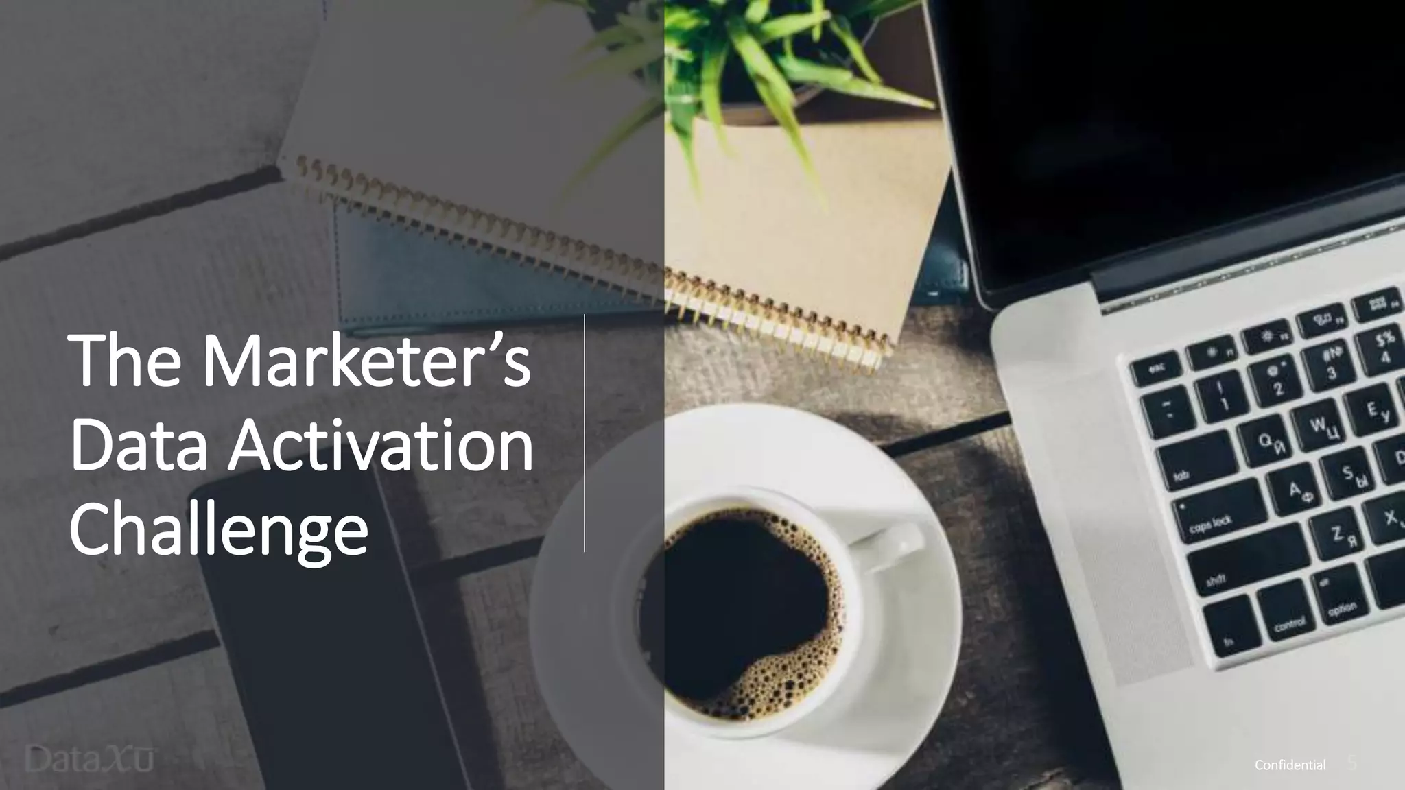 Confidential
The Marketer’s
Data Activation
Challenge
 