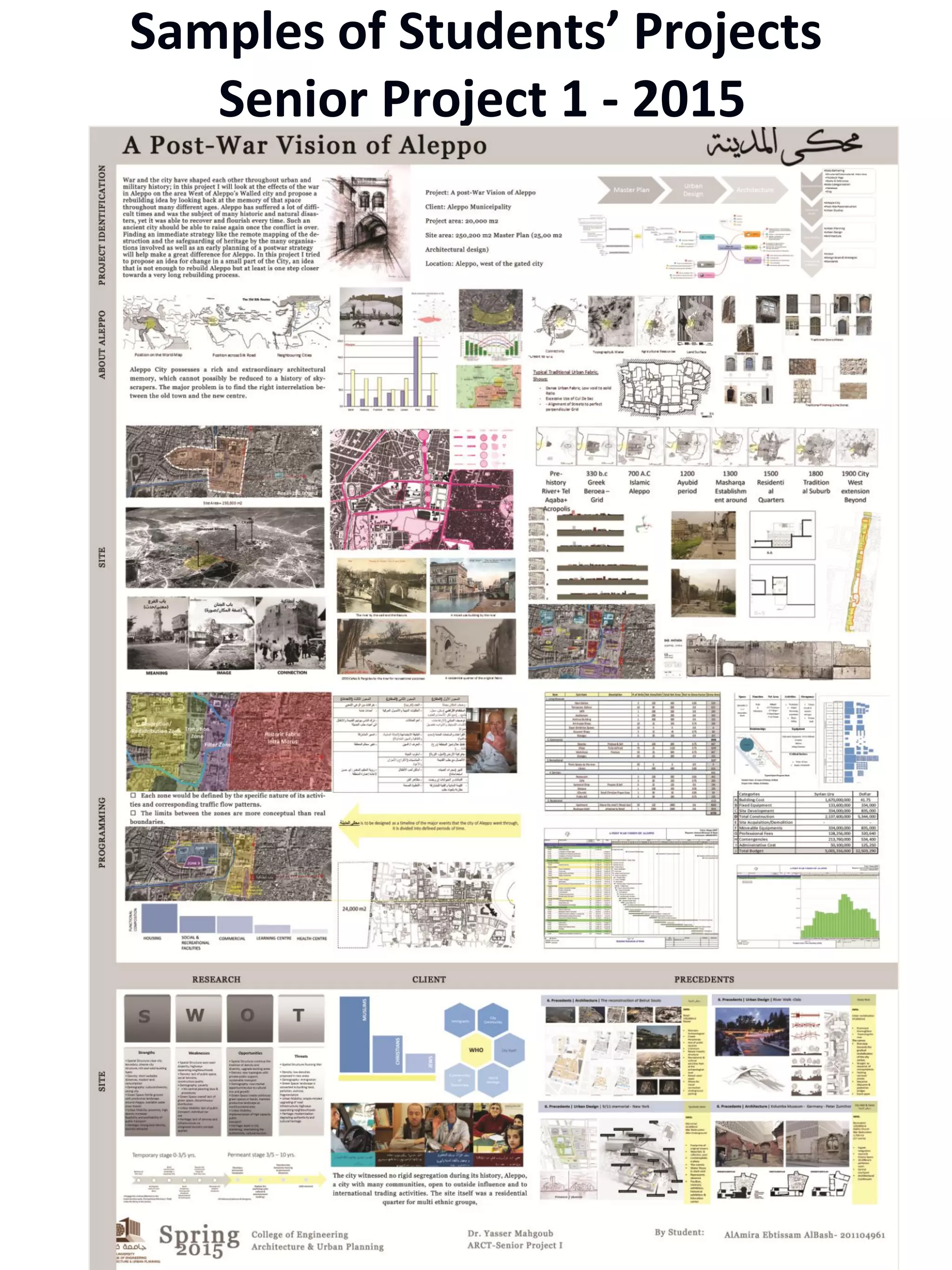Samples of Students’ Projects
Senior Project 1 - 2015
 