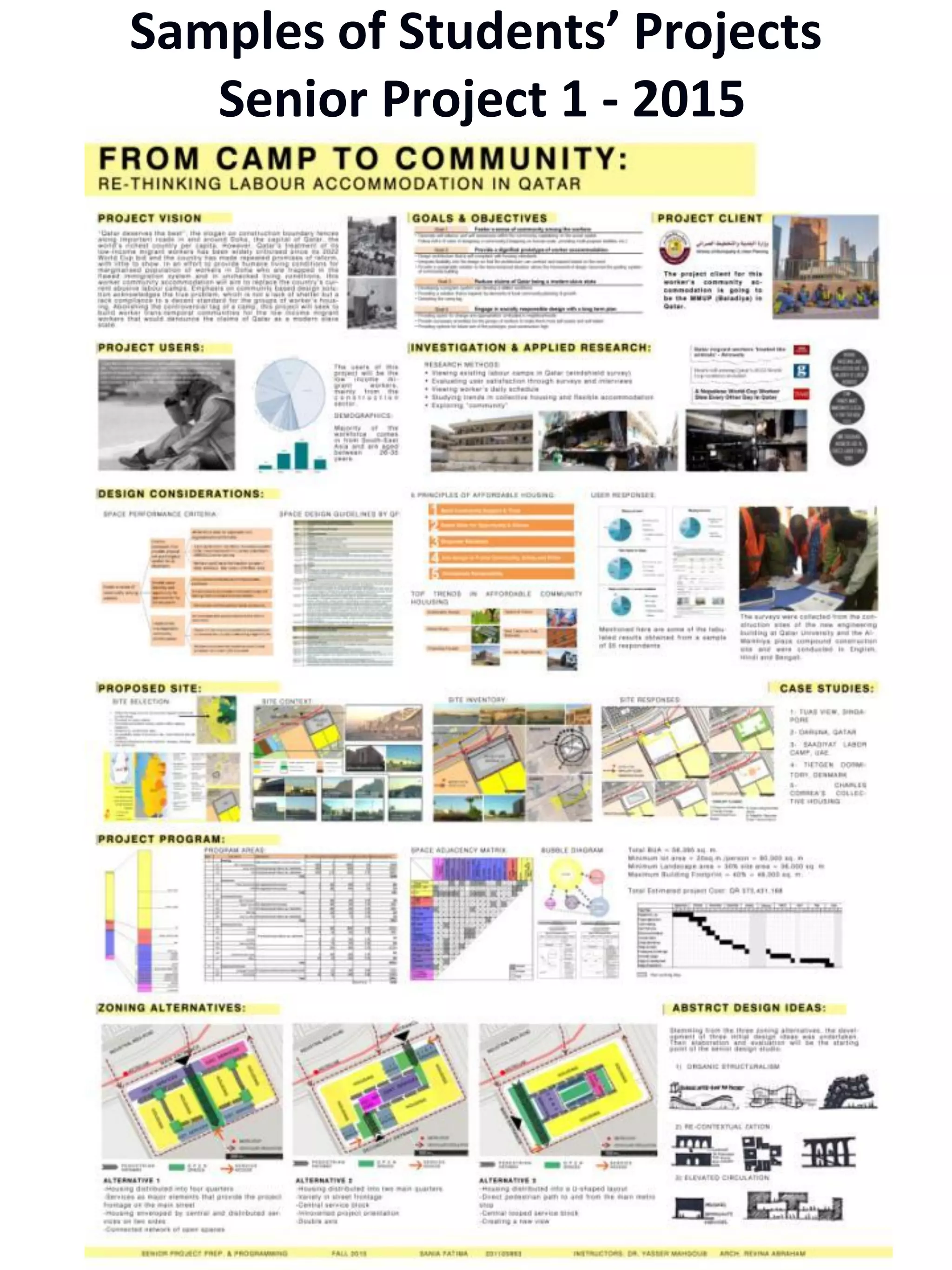 Samples of Students’ Projects
Senior Project 1 - 2015
 