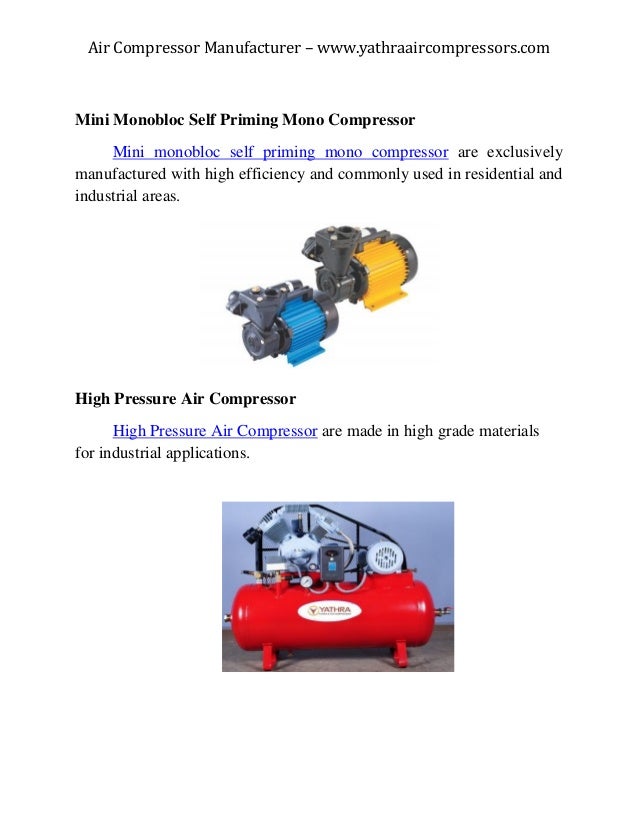 Air Compressor Manufacturer in Coimbatore