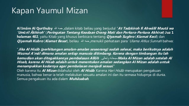 Arti dari yaumul mizan