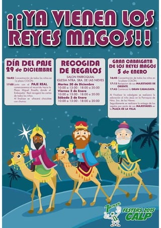 ¡¡Ya vienen los Reyes Magos Calpe 2015!!