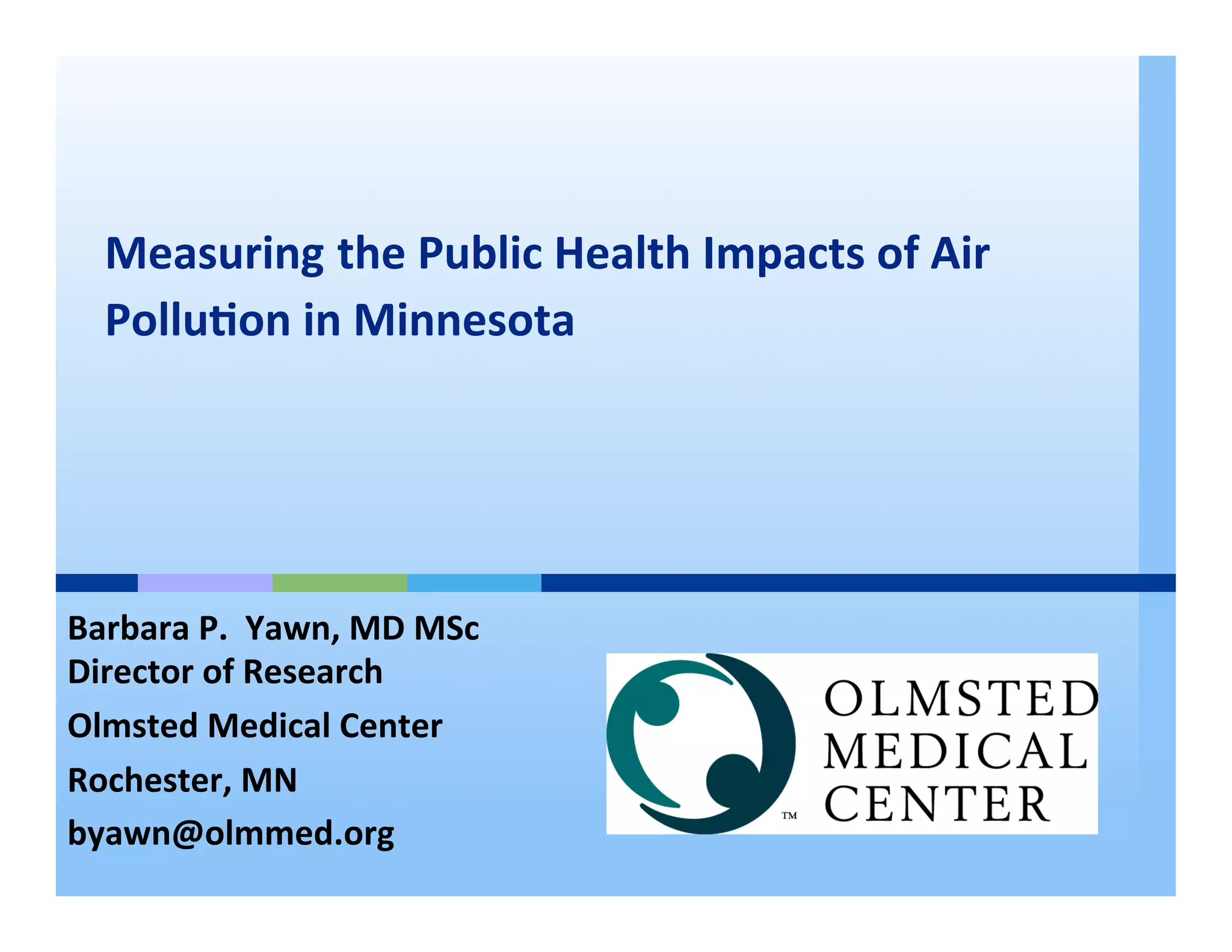 Yawn - Measuring the Public Health Impacts of Air Pollution in ...
