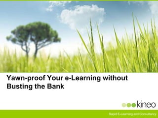 Yawn-proof Your e-Learning without Busting the Bank ,[object Object]