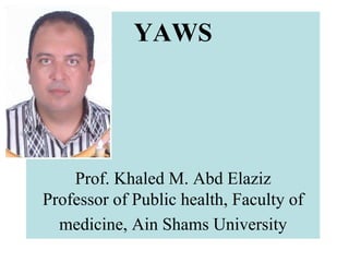 YAWS
Prof. Khaled M. Abd Elaziz
Professor of Public health, Faculty of
medicine, Ain Shams University
 