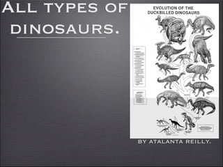 All types of
 dinosaurs.
  _____________________




                          by atalanta reilly.
 