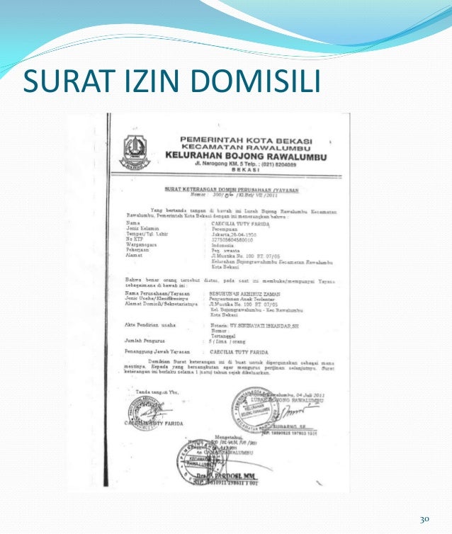 yayasan surat izin akhiruzzaman Yayasan