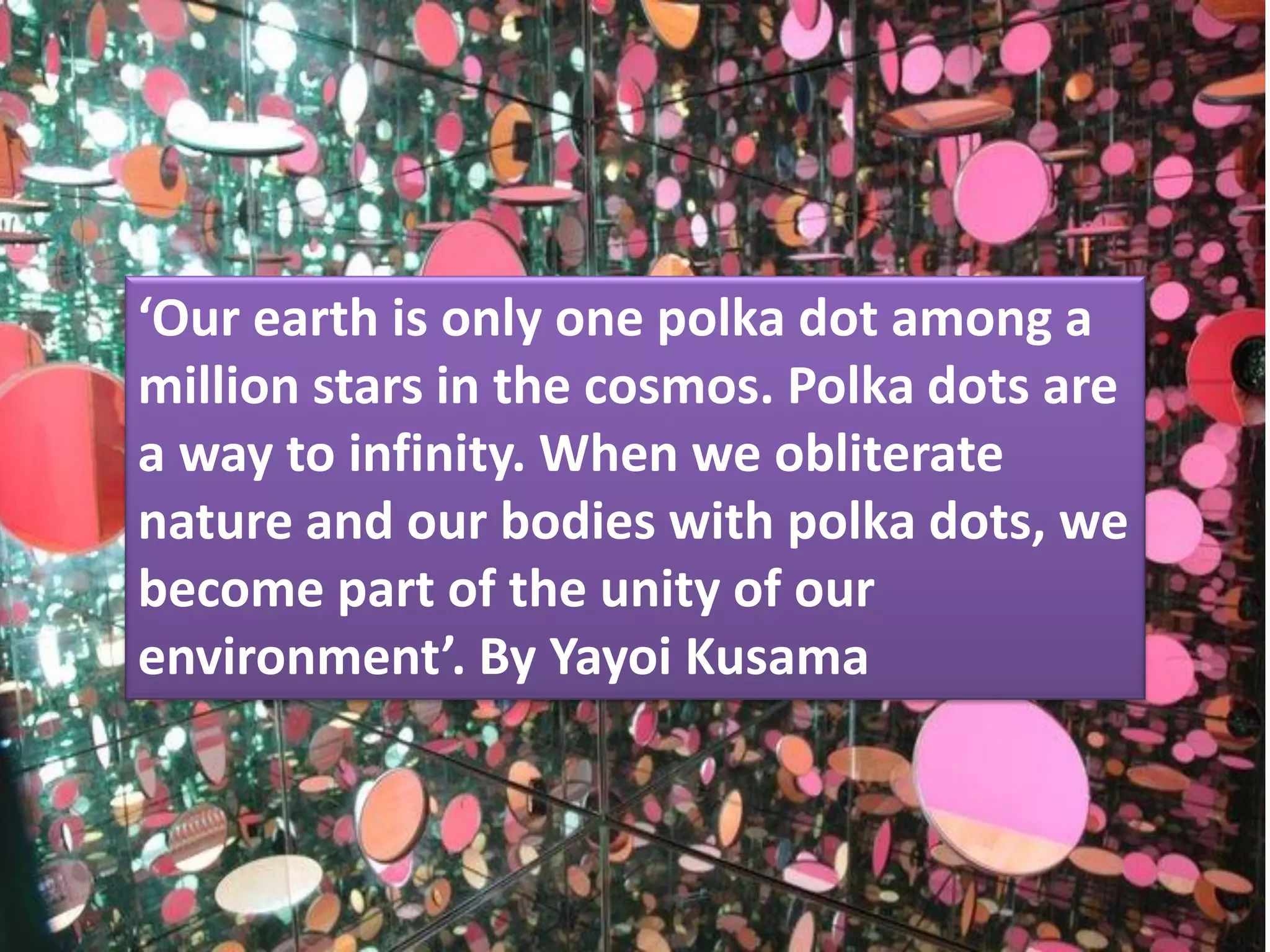 Educational illustration of Yayoi Kusama's art for children