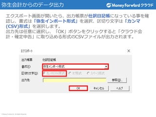 ? Money Forward Inc. All Rights Reserved
ӋΥǩ`
ݩ`Ȼ椬_顢ƱUӛˤʤäƤ¤_
Jʽϡݩ`ʽxkФ֤ϡ
(CSV)ʽxkޤ
ȤxkOKܥ򥯥åȡ饦ɻ
Ӌ?_桹ȡzʽCSVե뤬ޤ
 