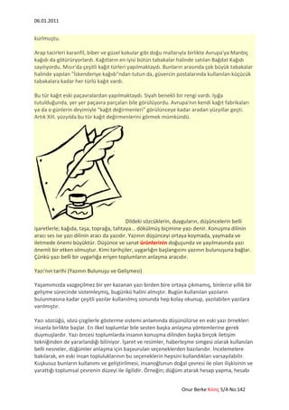 Yazının tarihçesi