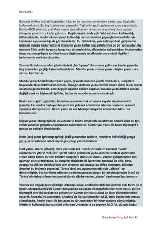 Yazının tarihçesi